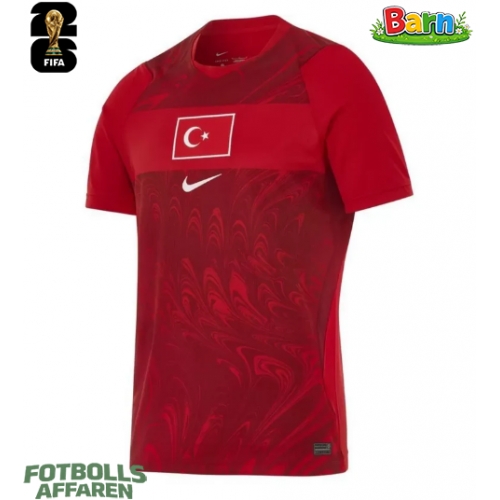 Turkiet Hemmaställ Barn VM 2026 Kortärmad (+ Korta byxor)